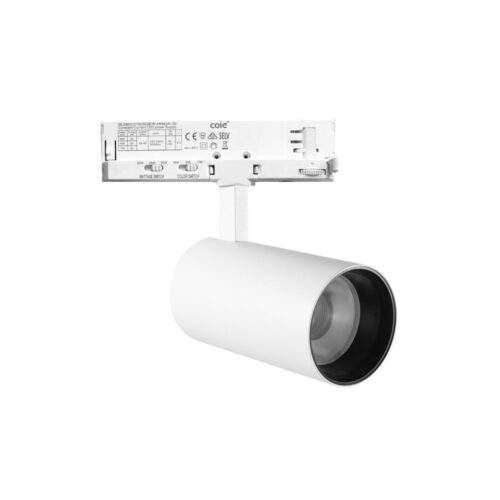 Foco de Carril LED Trifásico Potencia_Temperatura de Color Regulables 20_25_30W 6000_4000_3000K Blanco [ATL080030-T]