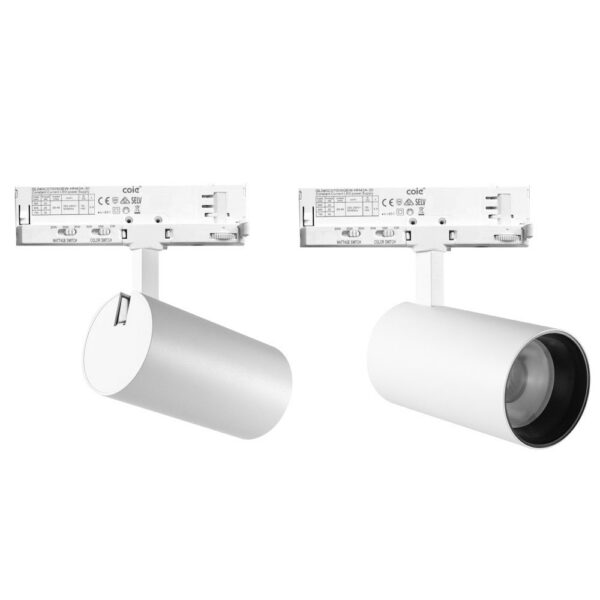 Foco de Carril LED Trifásico Potencia_Temperatura de Color Regulables 20_25_30W 6000_4000_3000K Blanco [ATL080030-T]