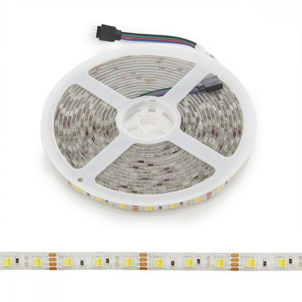 Tira de 60 LEDs 72W 4.000Lm CRI85 6000ºK SMD5050 12VDC IP65 Cálido/Frío x5M 40.000H [CA-5050-12V-CWWW-IP65]-Cálido/Frío