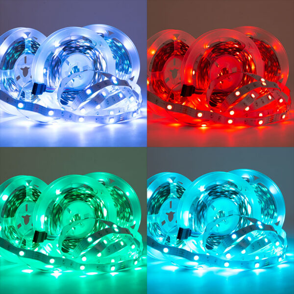 Kit Tira 108W 4.500Lm 450 LEDs 15 metros RGB Blister Transformador, Controlador, Control Remoto IP20 40.000H [CA-KITRGB-15M]