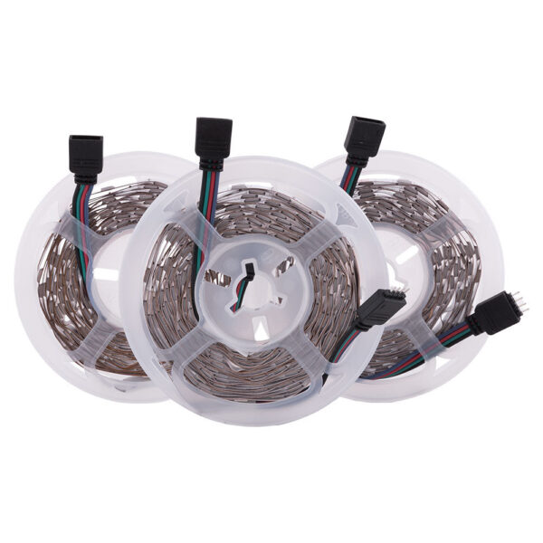 Kit Tira 108W 4.500Lm 450 LEDs 15 metros RGB Blister Transformador, Controlador, Control Remoto IP20 40.000H [CA-KITRGB-15M]