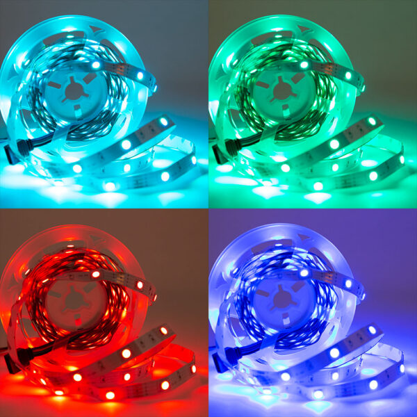 Kit Tira 36W 1.500Lm 150 LEDs 5 metros RGB Blister Transformador, Controlador, Control Bluetooth IP20 40.000H [CA-KITRGB-5M]