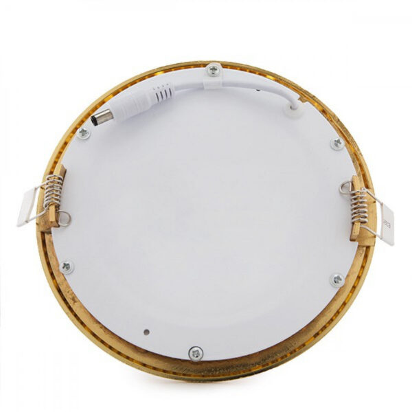 Placa LED 12W 1200Lm 2700ºK Circular Dorado 50.000H [GL-CL-R12N-G-WW]