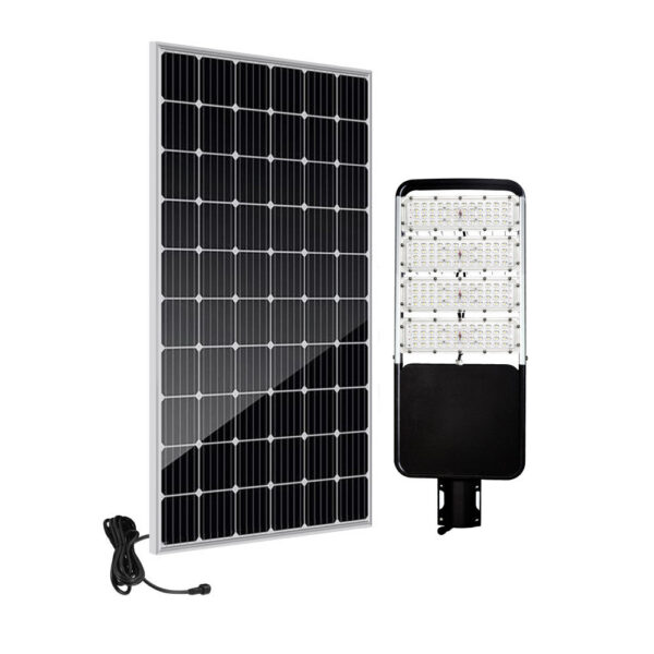 Luminaria LED Solar Híbrida 80W 180Lm/W (110W Monocristalino) Blanco Cálido 3000K