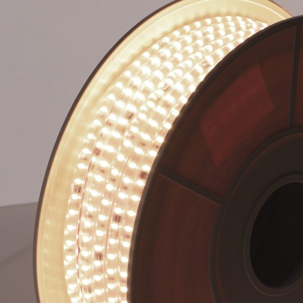 Tira de 60 LEDs/M 1500Lm/M 6000ºK SMD2835 Autorectificada 220VAC IP65 x50M 40.000H