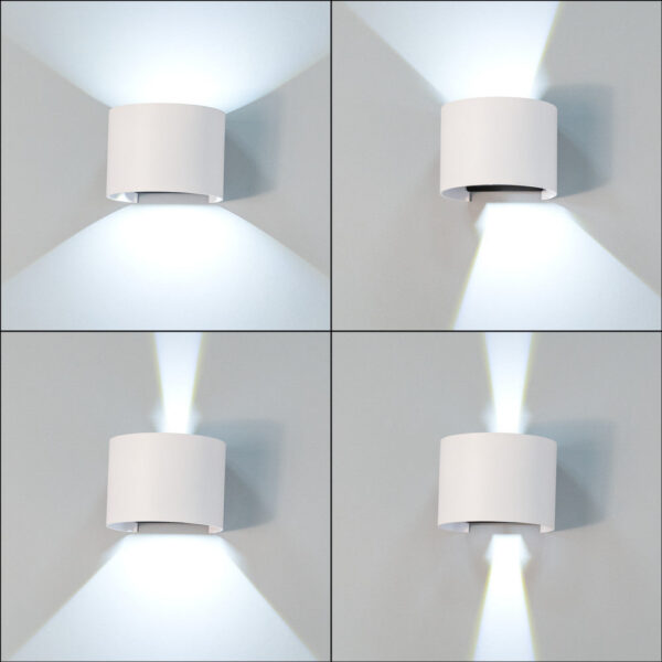 Aplique LED Exterior 2x5W 100Lm/W IP65 Blanco 4000K [HO-APL07-IP65-W-W]