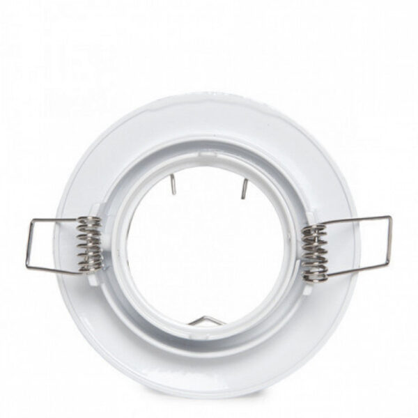 Aro Foco Downlight  Basculante Circular Aluminio Blanco 93Mm Estuche Personalizado