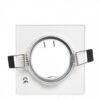 Aro Foco Downlight  Basculante Cuadrado Blanco 83/83Mm