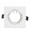 Aro Foco Downlight  Basculante Cuadrado Aluminio Blanco 83/83Mm Estuche Personalizado