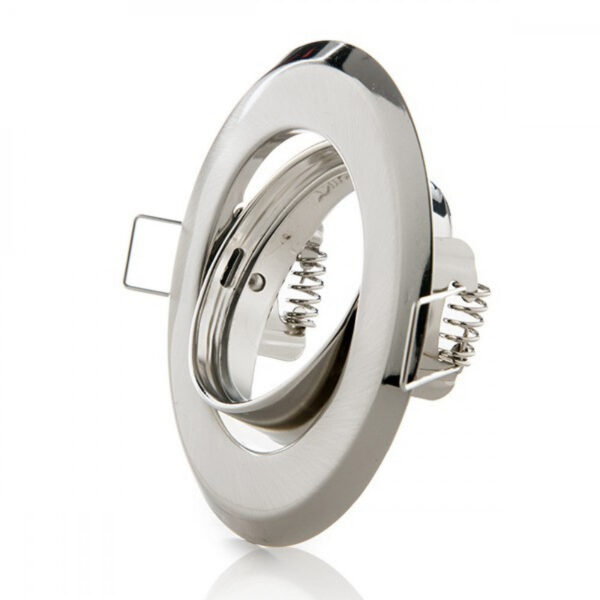 Aro Foco Downlight  Circular Basculante Acero 92M