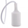 Portalámparas E27 Cable - Rosetón Blanco