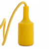 Portalámparas E27 Cable - Rosetón - Color Amarillo