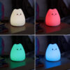 Lampara nocturna de mesa LED Infantil quitamiedos y recargable "Cat"