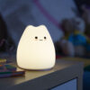 Lampara nocturna de mesa LED Infantil quitamiedos y recargable "Cat"