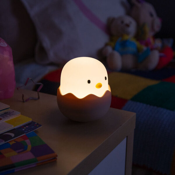 Lampara nocturna de mesa LED Infantil quitamiedos y recargable "Chicken"
