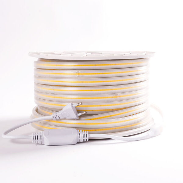 Tira LEDs COB 450W 34.200Lm CRI85 220VAC x 50M [HO-COB220-9W-WW]-Blanco Cálido