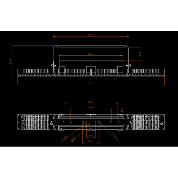 Foco Proyector Premium LED Bridgelux para Pistas de Tenis y Pádel  480W 170Lm/W IP66 5000K  [HO-FL-480W-CW]