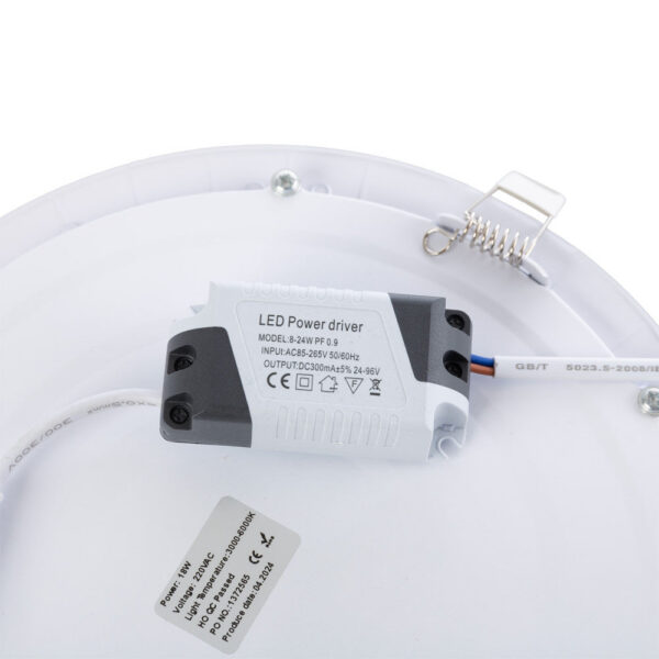 Placa LED 18W 1800Lm CCT (Tonalidad Luz Regulable) 3000-6000ºK Circular 40.000H [HO-GP-LZ-3-M-CCT]