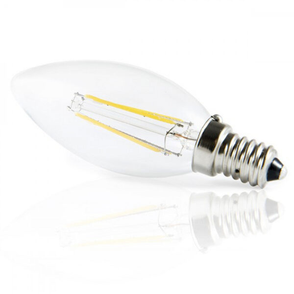 Bombilla LED E14 4W 273Lm 2000ºK Filamento 40.000H [HO-J14DHA42-WW]