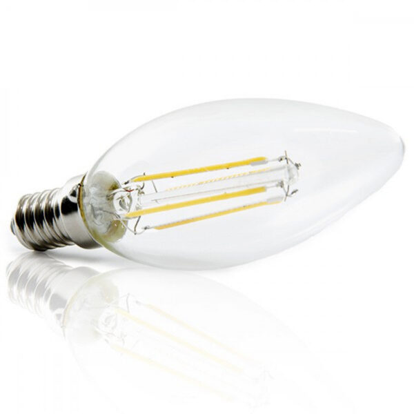 Bombilla LED E14 4W 273Lm 2000ºK Filamento 40.000H [HO-J14DHA42-WW]