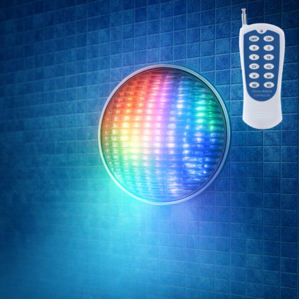 Foco de Piscina LED 25W Par 56 RGB Mando 40.000H [HO-PAR56-25W-RGB]