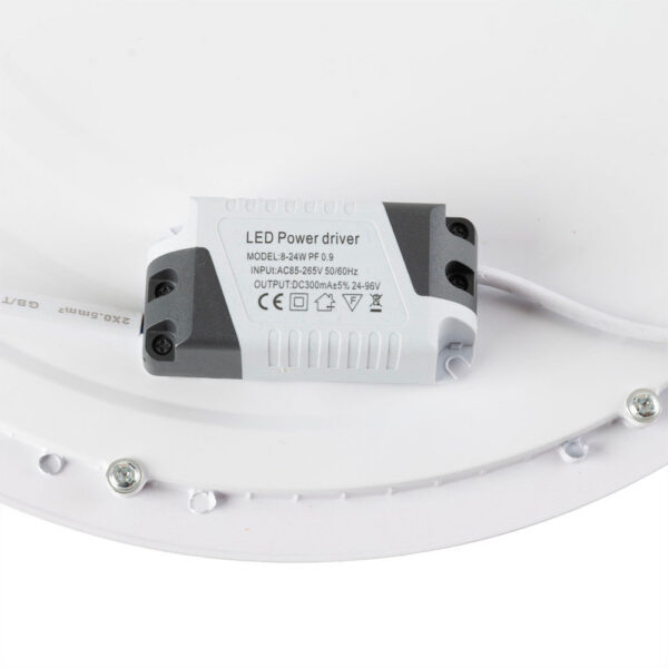 Placa LED 25W 2500Lm CCT (Tonalidad Luz Regulable) 3000-6000ºK Circular 40.000H [HO-RDP16-25W-CCT]