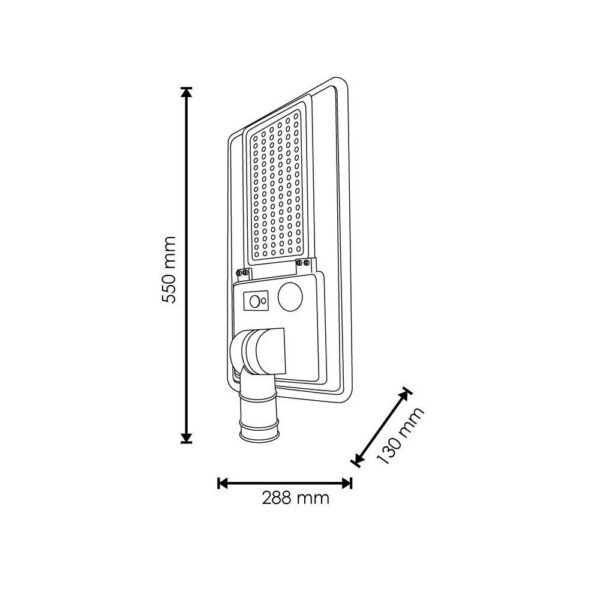 Farola LED Solar 100W 5000K Panel 6V 15W Batería 10Ah Sensor/Control Remoto [HO-STR100W-SL04-CW]
