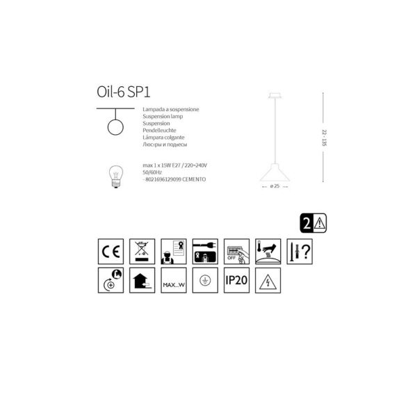 Lámpara Colgante "Oil" [I-L-129099]