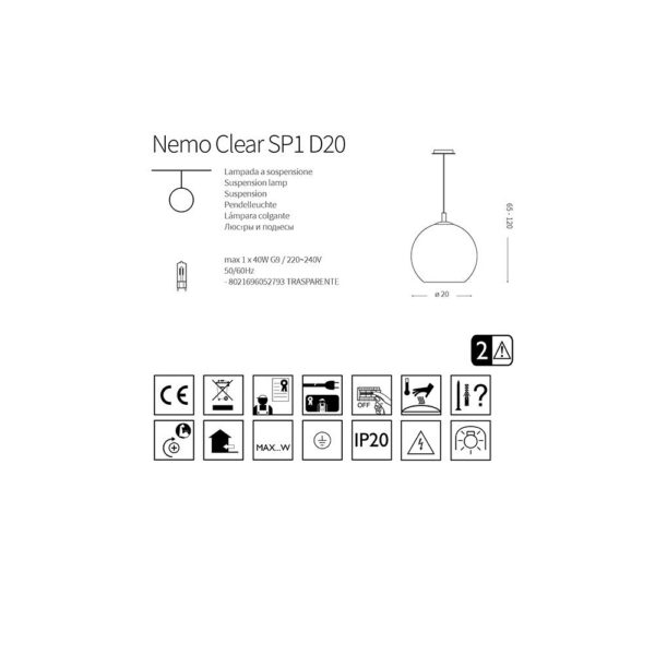 Lámpara Colgante "Nemo" [I-L-52793]