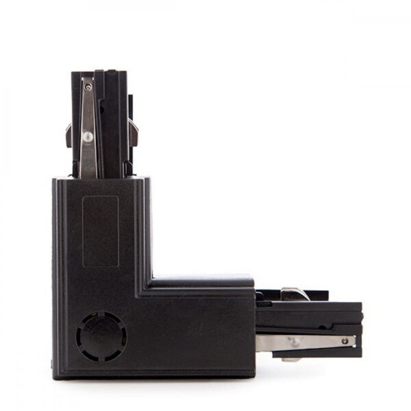 Conector L Carril Trifásico Negro