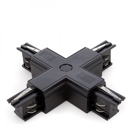 Conector + Carril Trifásico Negro