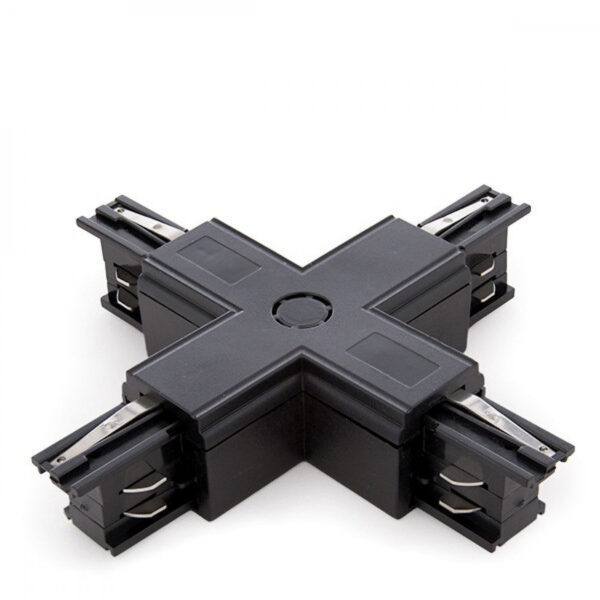 Conector + Carril Trifásico Negro