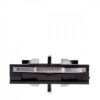 Conector Recto Carril Trifásico Negro