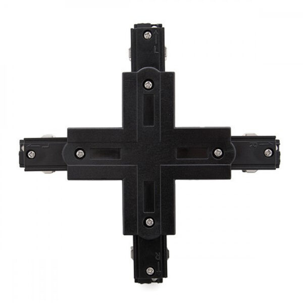 Conector + Carril Trifásico Negro