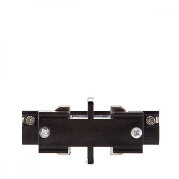 Conector Recto Carril Trifásico Negro