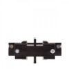 Conector Recto Carril Trifásico Negro