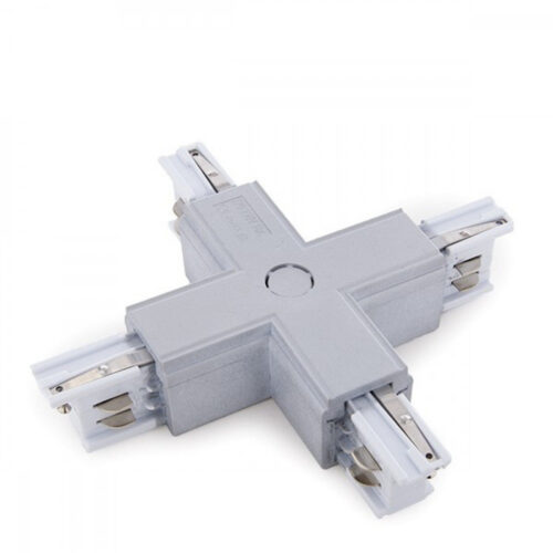 Conector + Carril Trifásico Plata