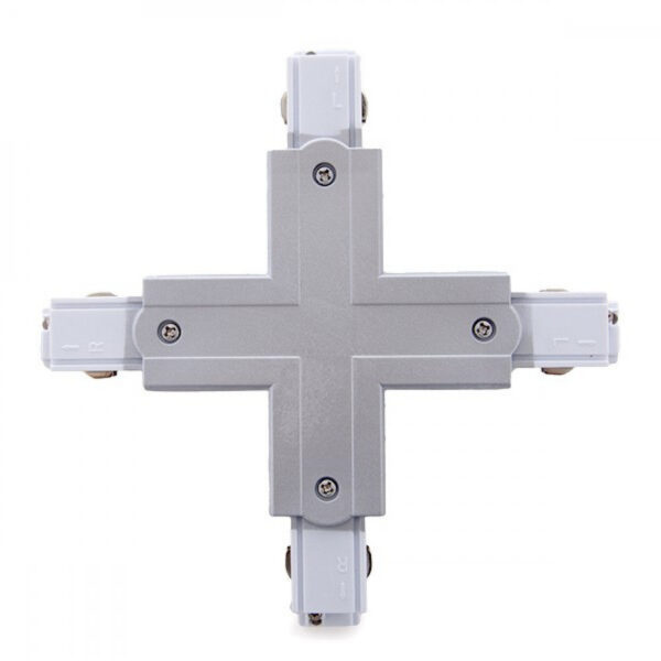 Conector + Carril Trifásico Plata