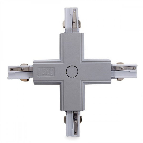 Conector + Carril Trifásico Plata