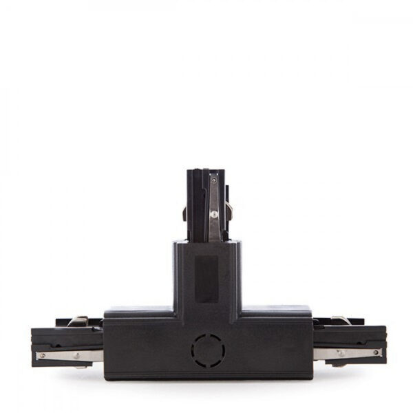 Conector T Carril Trifásico Negro