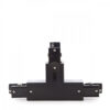 Conector T Carril Trifásico Negro