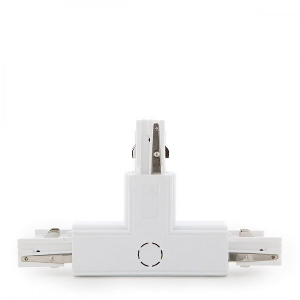 Conector T Carril Trifásico Blanco