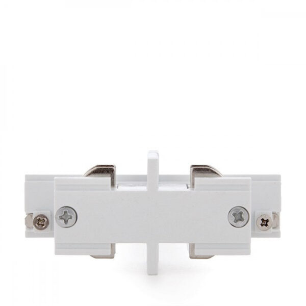 Conector Recto Carril Trifásico Blanco