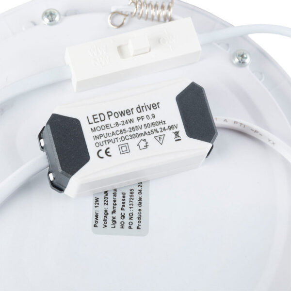 Placa LED 12W 1200Lm CCT (Tonalidad Luz Regulable) 3000-6000ºK Circular 40.000H [JL-GP-LZ-2-CCT]