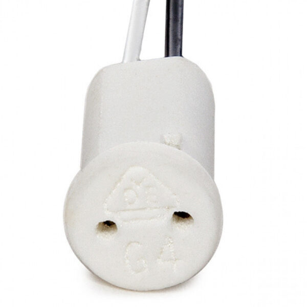 kd_portalg4_mr11_0 Portalámparas Cerámico G4/MR11 Cable 300Mm 180ºc