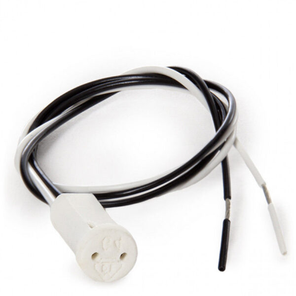 kd_portalg4_mr11_1 Portalámparas Cerámico G4/MR11 Cable 300Mm 180ºc