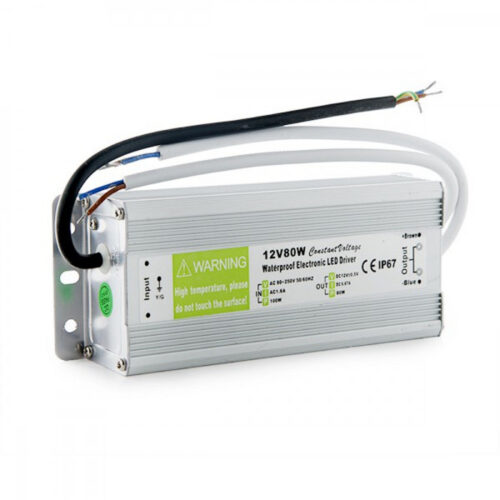 kdtr12v80wip67_0-3 Transformador LED 80W 230VAC/12VDC IP67