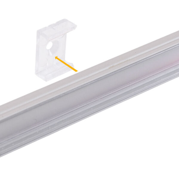 Perfíl Aluminio para Tira LED Difusor Transparente LLE-A1707-T x 2M