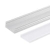 Perfíl Aluminio para Tira LED Doble - Difusor Opal x 2M