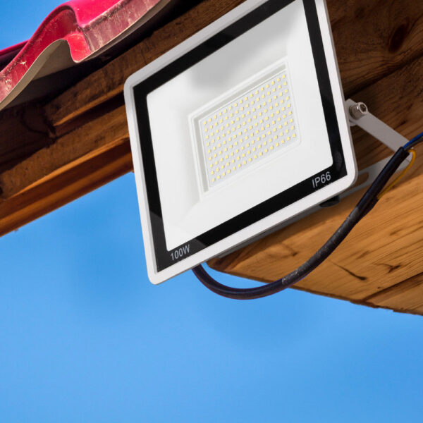 Foco Proyector LED 100W 8.000Lm 6000ºK IP66 Regulable 60,000H Acabado Blanco [LM-6010-W-CW]